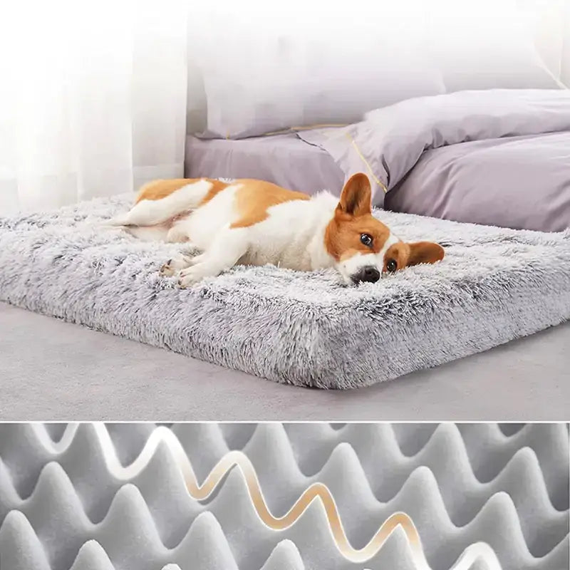 Soft Calming and Anti-Anxiety Plush Dog and Cat Bed