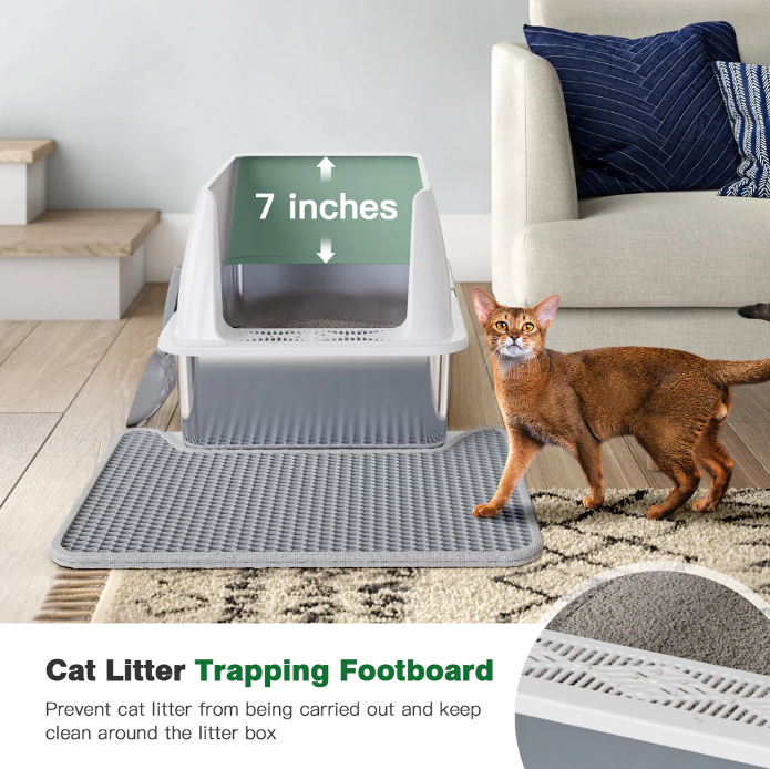 Kiavu's Stainless Steel Cat Litter Box – Eliminate smells and stains from your litter box!