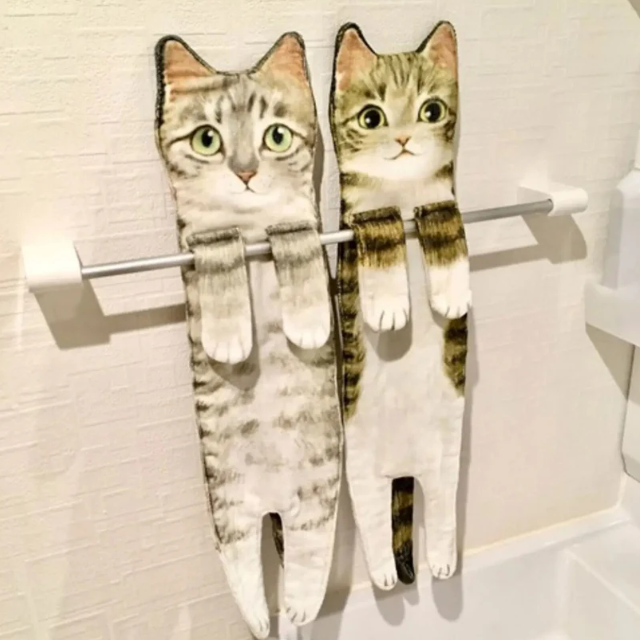 🌲2024 Winter Months Promotion🌲-Hanging Cat Paws Hand Towel