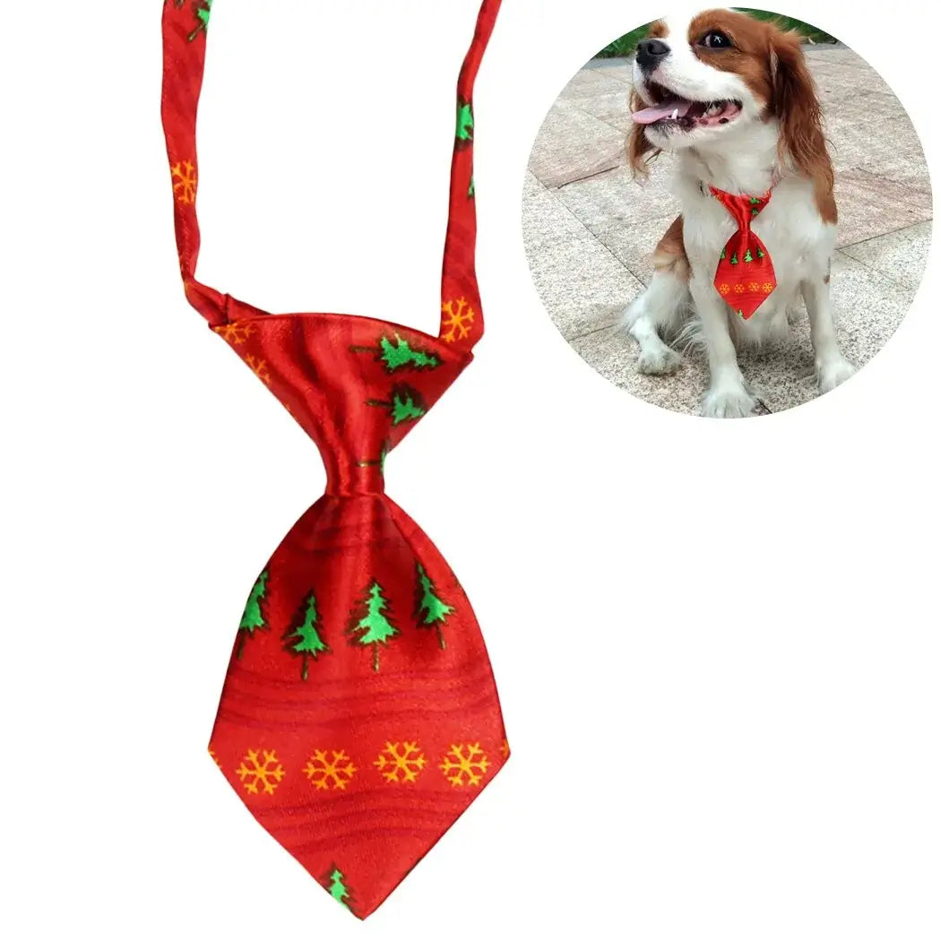 Christmas Dog Tie